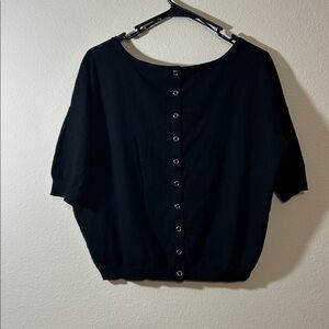 cropped button down top NWT